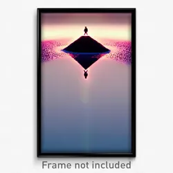 Pixel Art Poster - Reflecting Mound (8 Bit Psychedelic Trippy Video Game Print)