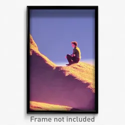 Pixel Art Poster - Thoughtful Ridge (8 Bit Psychedelic Trippy Video Game Print)