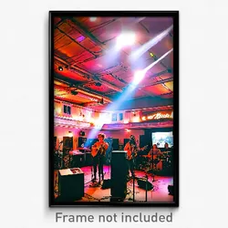 Pixel Art Poster - Quaint Music Venue (8 Bit Psychedelic Video Game Print)