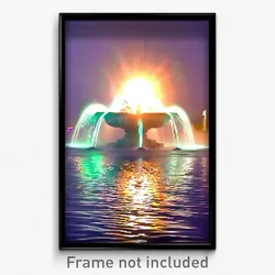 Pixel Art Poster - Warped Fountain (8 Bit Psychedelic Trippy Video Game Print)