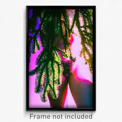 Pixel Art Poster - Unnatural Bush (8 Bit Psychedelic Trippy Video Game Print)