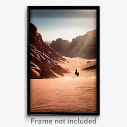 Pixel Art Poster - Remarkable Desert (8 Bit Psychedelic Trippy Video Game Print)