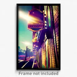 Pixel Art Poster - Fabulous Boulevard (8 Bit Psychedelic Video Game Print)