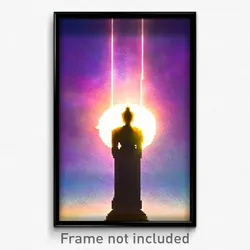 Pixel Art Poster - Flickering Empire (8 Bit Psychedelic Trippy Video Game Print)