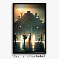 Pixel Art Poster - Voluminous Manse (8 Bit Psychedelic Trippy Video Game Print)