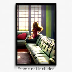 Pixel Art Poster - Lovely Couch (8 Bit Psychedelic Trippy Video Game Print)