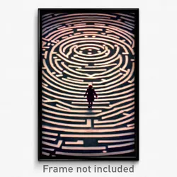Pixel Art Poster - Giant Labyrinth (8 Bit Psychedelic Trippy Video Game Print)