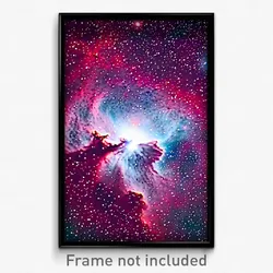 Pixel Art Poster - Superficial Nebula (8 Bit Psychedelic Video Game Print)