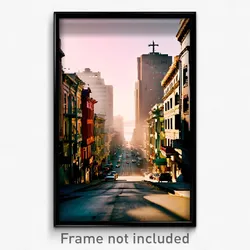 Pixel Art Poster - Aged San Francisco (8 Bit Psychedelic Video Game Print)