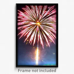 Pixel Art Poster - Pleasant Fireworks (8 Bit Psychedelic Video Game Print)