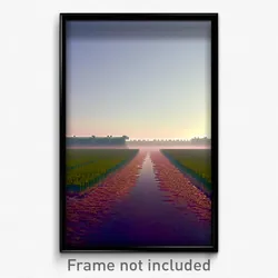 Pixel Art Poster - Rectangular Fen (8 Bit Psychedelic Trippy Video Game Print)