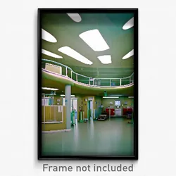 Pixel Art Poster - Curvy Hospital (8 Bit Psychedelic Trippy Video Game Print)