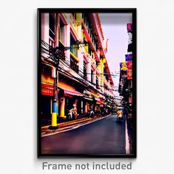 Pixel Art Poster - Measly Thai City (8 Bit Psychedelic Trippy Video Game Print)