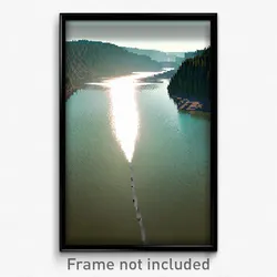 Pixel Art Poster - Flying Reservoir (8 Bit Psychedelic Trippy Video Game Print)