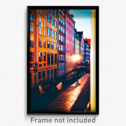 Pixel Art Poster - Small Copenhagen (8 Bit Psychedelic Trippy Video Game Print)