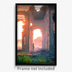 Pixel Art Poster - Brisk Ruin (8 Bit Psychedelic Trippy Weird Video Game Print)