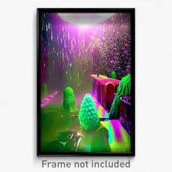 Pixel Art Poster - Slimy Stocks (8 Bit Psychedelic Trippy Video Game Print)