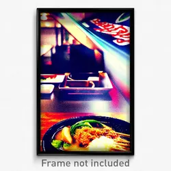 Pixel Art Poster - Gregarious Ramen (8 Bit Psychedelic Trippy Video Game Print)