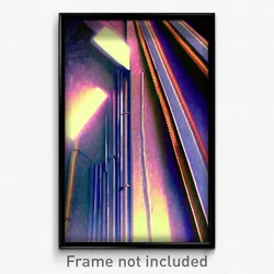 Pixel Art Poster - Rectangular Pipes (8 Bit Psychedelic Trippy Video Game Print)