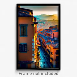 Pixel Art Poster - Strange Spanish City (8 Bit Psychedelic Video Game Print)