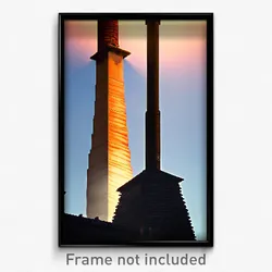 Pixel Art Poster - Enormous Chimney (8 Bit Psychedelic Trippy Video Game Print)