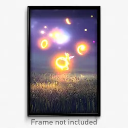 Pixel Art Poster - Flickering Fairy Ring (8 Bit Psychedelic Video Game Print)