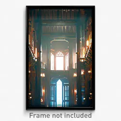Pixel Art Poster - Dense Architecture (8 Bit Psychedelic Video Game Print)
