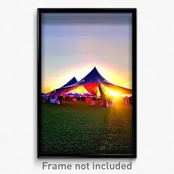 Pixel Art Poster - Flawless Tent (8 Bit Psychedelic Trippy Video Game Print)