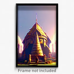 Pixel Art Poster - Remarkable Fief (8 Bit Psychedelic Trippy Video Game Print)
