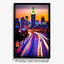 Pixel Art Poster - Admirable Canadian City (8 Bit Psychedelic Video Game Print)