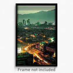 Pixel Art Poster - Murky Mexico City (8 Bit Psychedelic Trippy Video Game Print)