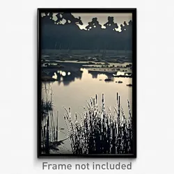 Pixel Art Poster - Dreary Wetland (8 Bit Psychedelic Trippy Video Game Print)