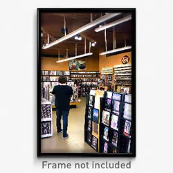 Pixel Art Poster - Modest Vinyl Store (8 Bit Psychedelic Video Game Print)