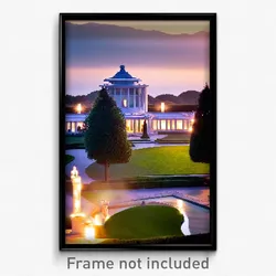 Pixel Art Poster - Peaceful Belvedere (8 Bit Psychedelic Video Game Print)
