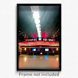 Pixel Art Poster - Terrific Movie Theatre (8 Bit Psychedelic Video Game Print)