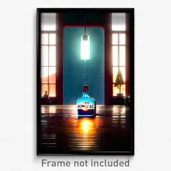 Pixel Art Poster - Liquid Homestead (8 Bit Psychedelic Trippy Video Game Print)