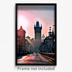 Pixel Art Poster - Agitated Prague (8 Bit Psychedelic Trippy Video Game Print)