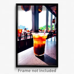 Pixel Art Poster - Huge Thai Tea (8 Bit Psychedelic Trippy Video Game Print)