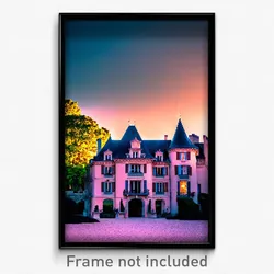 Pixel Art Poster - Average Chateau (8 Bit Psychedelic Trippy Video Game Print)
