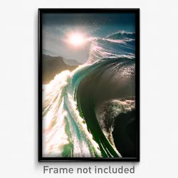 Pixel Art Poster - Striking Tsunami (8 Bit Psychedelic Trippy Video Game Print)