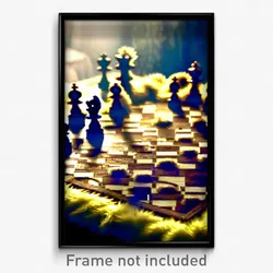 Pixel Art Poster - Fluffy Chess Board (8 Bit Psychedelic Video Game Print)
