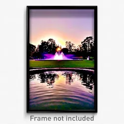 Pixel Art Poster - Grandiose Pond (8 Bit Psychedelic Trippy Video Game Print)