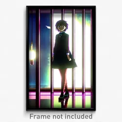 Pixel Art Poster - Haunting Anime (8 Bit Psychedelic Trippy Video Game Print)