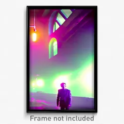 Pixel Art Poster - Bright Asylum (8 Bit Psychedelic Trippy Video Game Print)