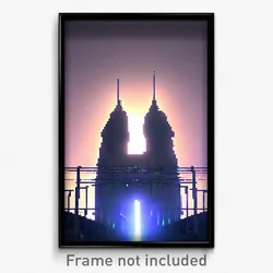 Pixel Art Poster - Monumental Wire (8 Bit Psychedelic Trippy Video Game Print)