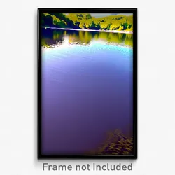 Pixel Art Poster - Pristine Lake (8 Bit Psychedelic Trippy Video Game Print)