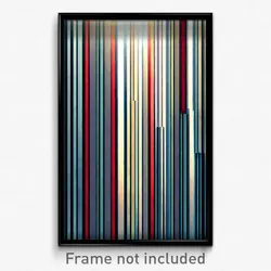 Pixel Art Poster - Striped Bay (8 Bit Psychedelic Trippy Weird Video Game Print)