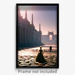 Pixel Art Poster - Outstanding Landmark (8 Bit Psychedelic Video Game Print)
