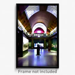 Pixel Art Poster - Creepy Museum (8 Bit Psychedelic Trippy Video Game Print)