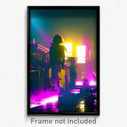Pixel Art Poster - Dirty Heights (8 Bit Psychedelic Trippy Video Game Print)